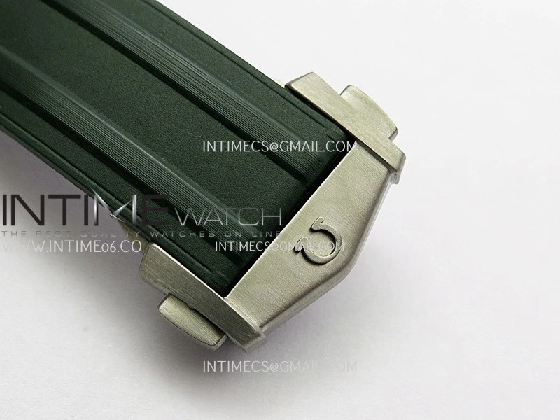 Seamaster 300M Diver Titanium Bronze Gold ORF 1:1 Best Edition Green Dial On Green Rubber Strap Asian Super Clone 8806