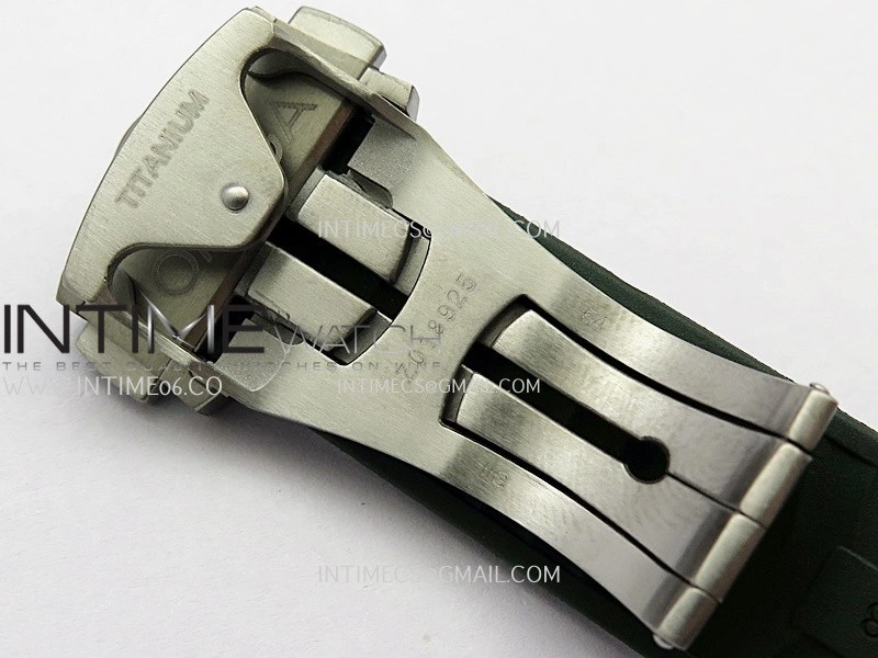 Seamaster 300M Diver Titanium Bronze Gold ORF 1:1 Best Edition Green Dial On Green Rubber Strap Asian Super Clone 8806