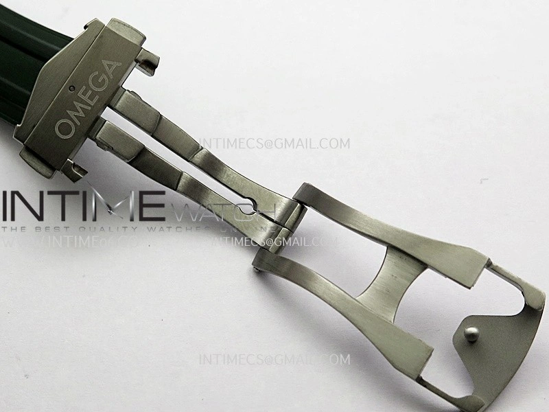 Seamaster 300M Diver Titanium Bronze Gold ORF 1:1 Best Edition Green Dial On Green Rubber Strap Asian Super Clone 8806