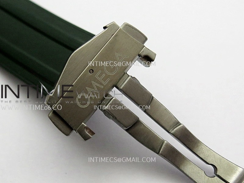 Seamaster 300M Diver Titanium Bronze Gold ORF 1:1 Best Edition Green Dial On Green Rubber Strap Asian Super Clone 8806