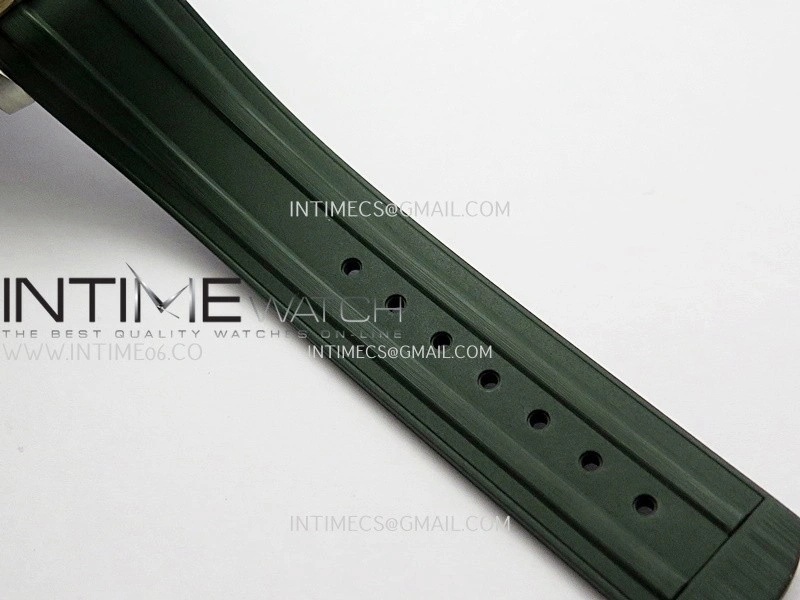 Seamaster 300M Diver Titanium Bronze Gold ORF 1:1 Best Edition Green Dial On Green Rubber Strap Asian Super Clone 8806