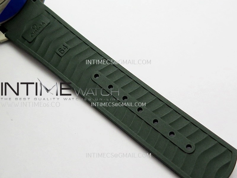 Seamaster 300M Diver Titanium Bronze Gold ORF 1:1 Best Edition Green Dial On Green Rubber Strap Asian Super Clone 8806