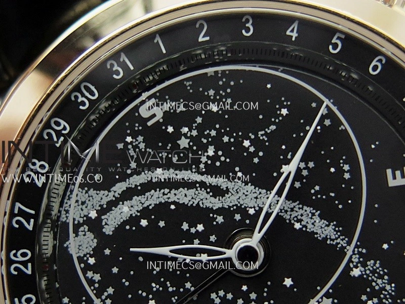 Grand Complications 6102G Moon RG YF Black Dial on Black Leather Strap A240