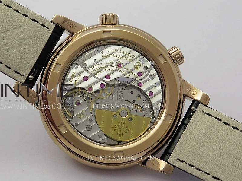 Grand Complications 6102G Moon RG YF Black Dial on Black Leather Strap A240