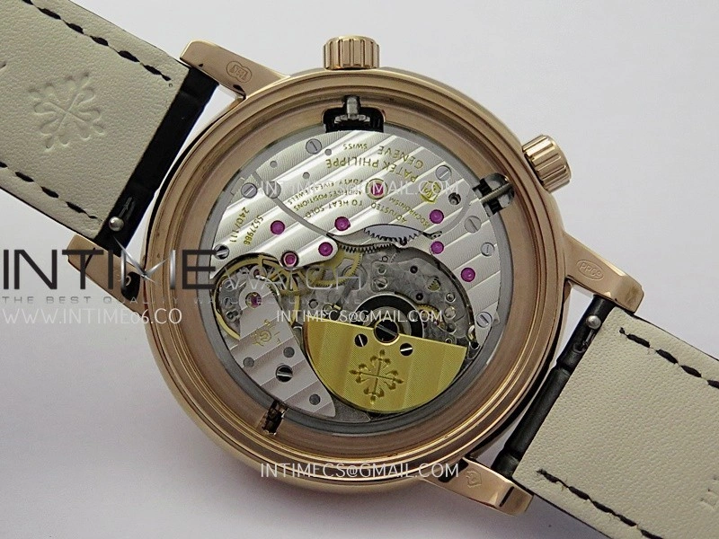 Grand Complications 6102G Moon RG YF Black Dial on Black Leather Strap A240