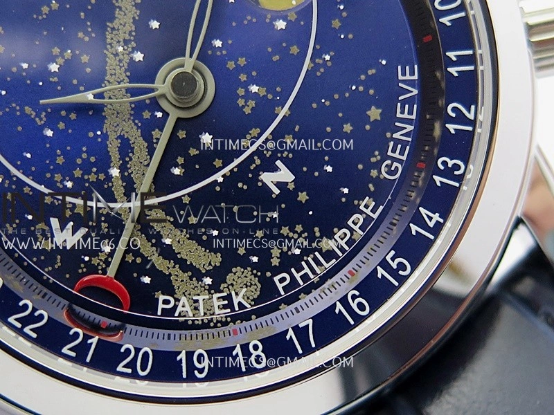 Grand Complications 6102G Moon SS YF Blue Dial on Blue Leather Strap A240