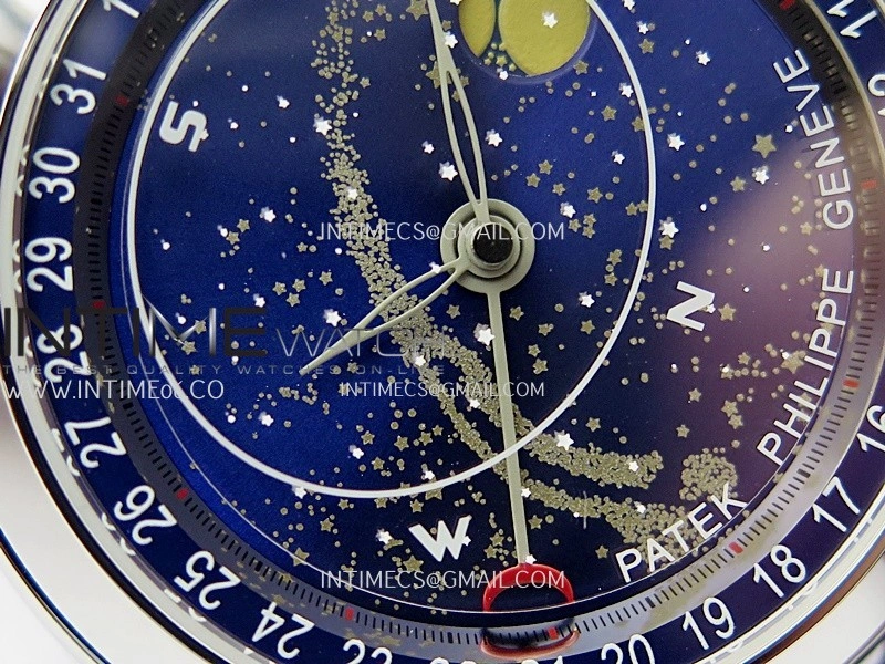Grand Complications 6102G Moon SS YF Blue Dial on Blue Leather Strap A240