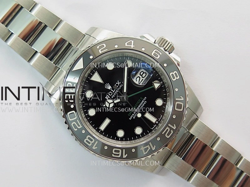 GMT-Master II 126710 GRNR Black Gray 904L SS Clean Plus 1:1 Best Edition Black Dial On Oyster Bracelet DD3285 CHS