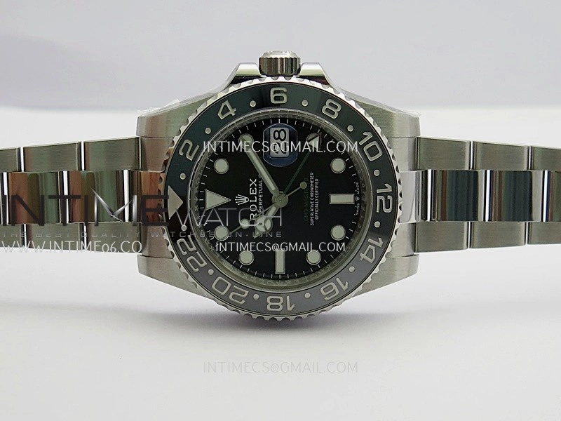 GMT-Master II 126710 GRNR Black Gray 904L SS Clean Plus 1:1 Best Edition Black Dial On Oyster Bracelet DD3285 CHS