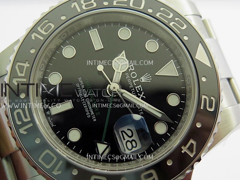 GMT-Master II 126710 GRNR Black Gray 904L SS Clean Plus 1:1 Best Edition Black Dial On Oyster Bracelet DD3285 CHS