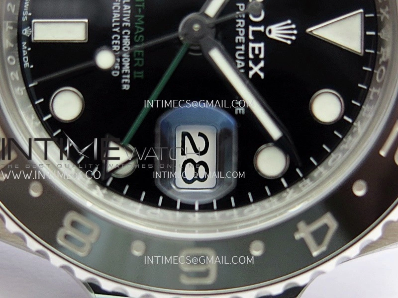 GMT-Master II 126710 GRNR Black Gray 904L SS Clean Plus 1:1 Best Edition Black Dial On Oyster Bracelet DD3285 CHS