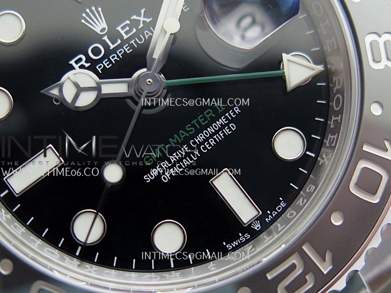 GMT-Master II 126710 GRNR Black Gray 904L SS Clean Plus 1:1 Best Edition Black Dial On Oyster Bracelet DD3285 CHS