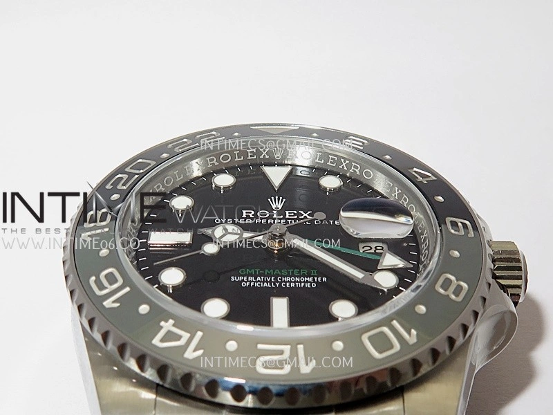GMT-Master II 126710 GRNR Black Gray 904L SS Clean Plus 1:1 Best Edition Black Dial On Oyster Bracelet DD3285 CHS