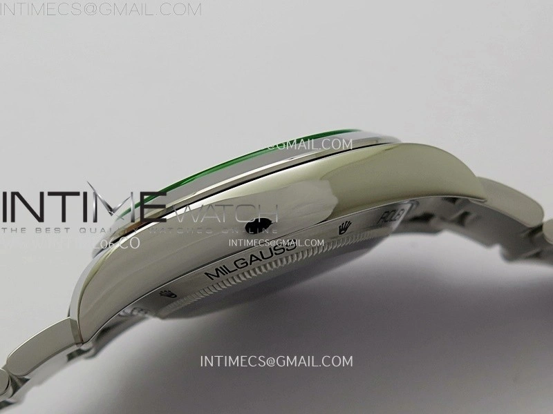 Milgauss 116400 GV Real Green Sapphire 904L SS VSF 1:1 Best Edition Black Dial on 904L SS Bracelet SA3131