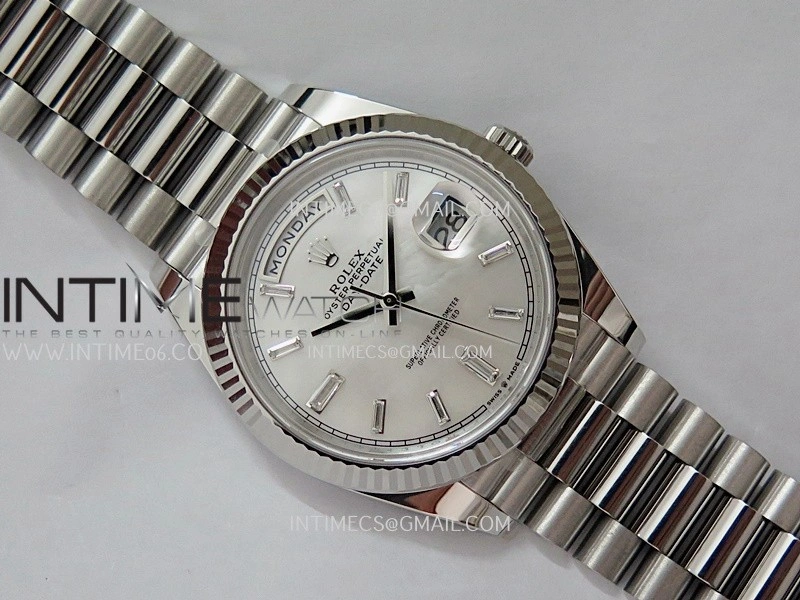 Day Date 228239 40mm Gain Weight V3 THBF 1:1 Best Edition White MOP Dial T Diamond Marker On President Bracelet VR3255
