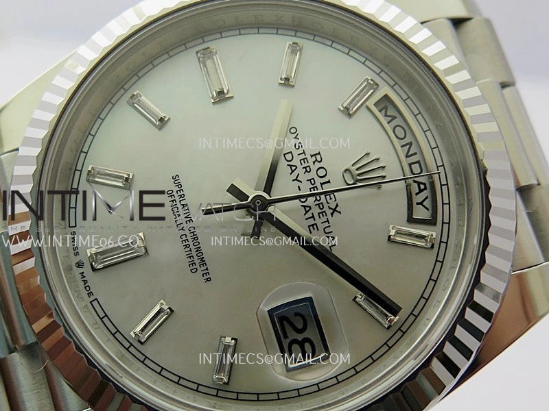Day Date 228239 40mm Gain Weight V3 THBF 1:1 Best Edition White MOP Dial T Diamond Marker On President Bracelet VR3255