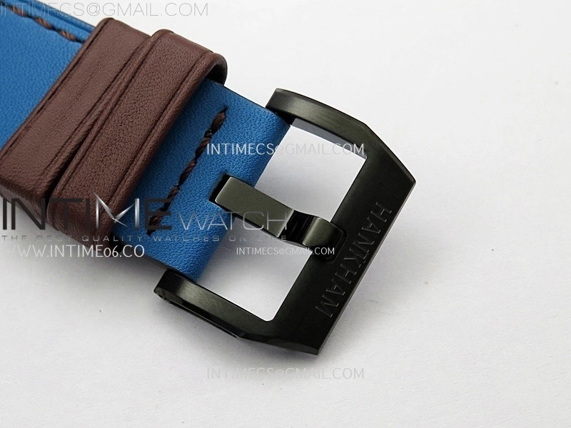 Hankham Indians PVD on Blue Leather Strap MIYOTA 8215
