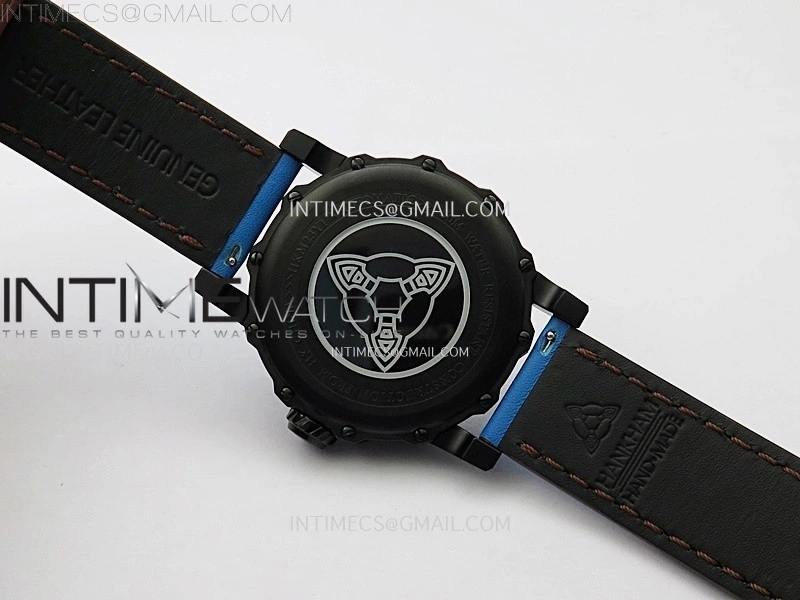 Hankham Indians PVD on Blue Leather Strap MIYOTA 8215