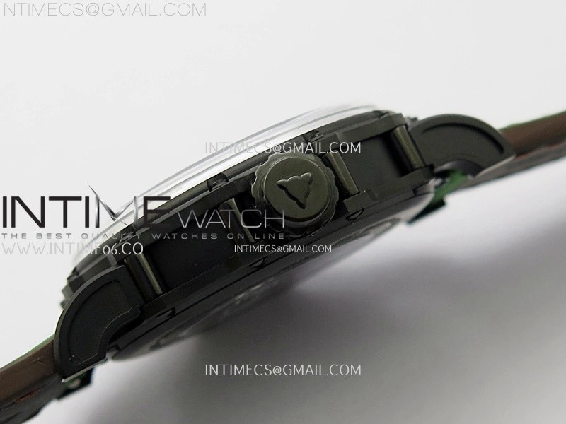 Hankham Indians PVD on Green Leather Strap MIYOTA 8215
