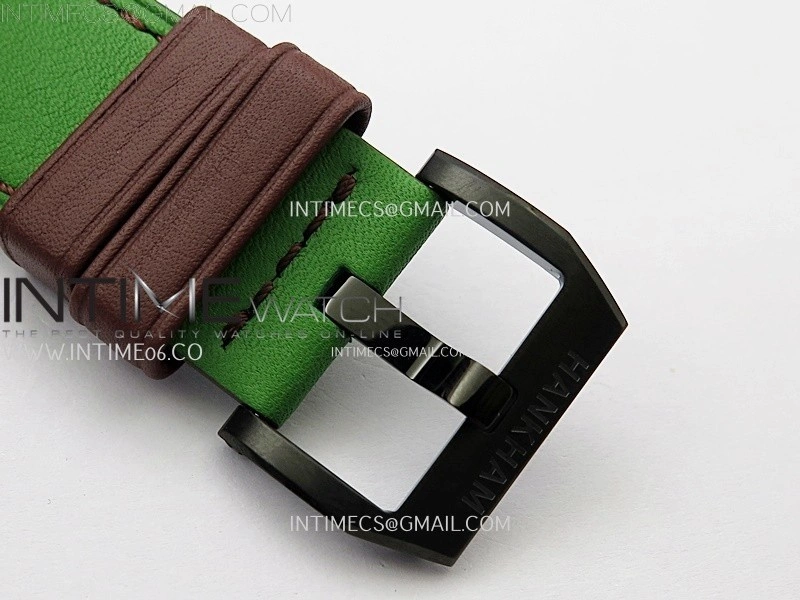 Hankham Indians PVD on Green Leather Strap MIYOTA 8215