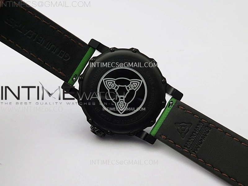 Hankham Indians PVD on Green Leather Strap MIYOTA 8215