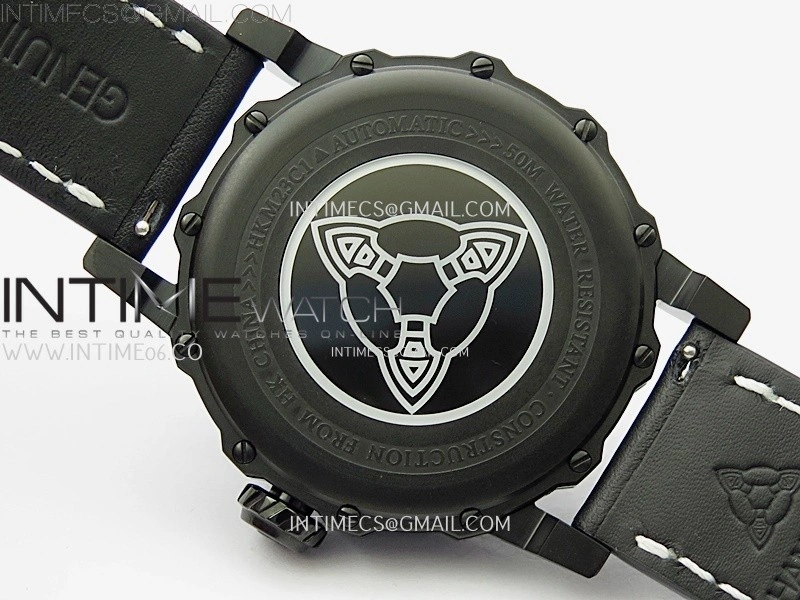 Hankham Indians PVD on Green Leather Strap MIYOTA 8215
