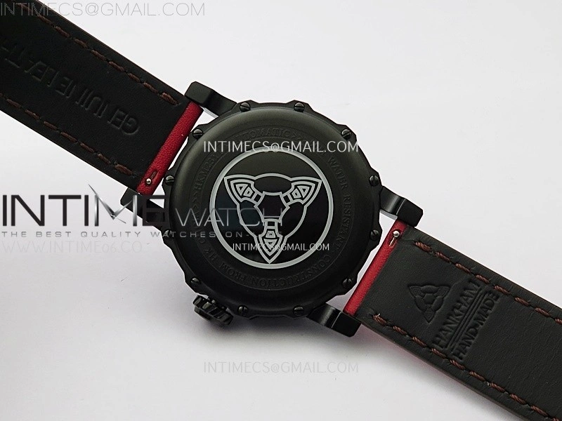 Hankham Indians PVD on Red Leather Strap MIYOTA 8215
