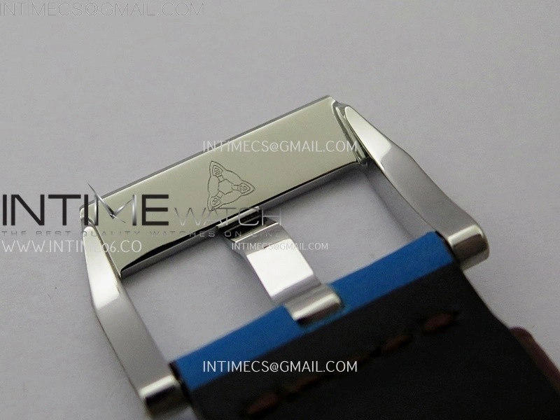 Hankham Indians SS on Blue Leather Strap MIYOTA 8215