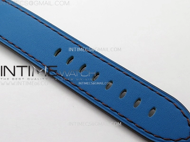 Hankham Indians SS on Blue Leather Strap MIYOTA 8215