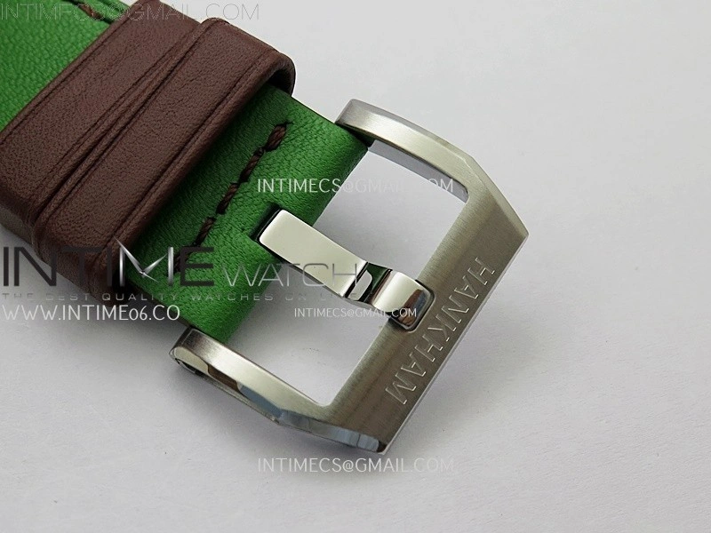 Hankham Indians SS on Green Leather Strap MIYOTA 8215