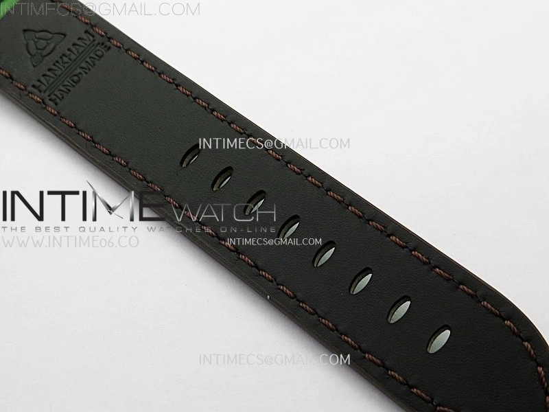 Hankham Indians SS on Green Leather Strap MIYOTA 8215