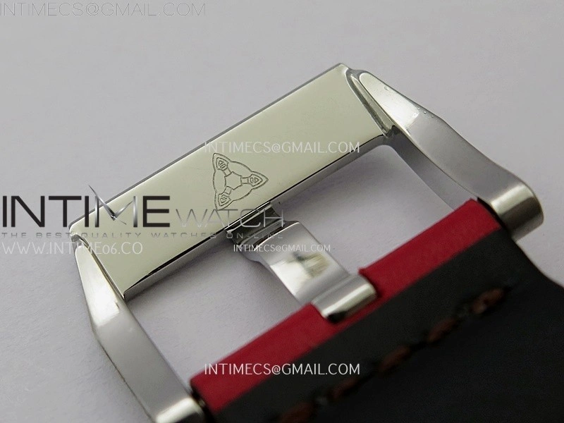 Hankham Indians SS on Red Leather Strap MIYOTA 8215