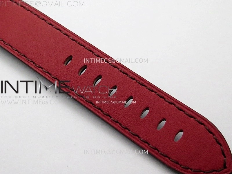 Hankham Indians SS on Red Leather Strap MIYOTA 8215
