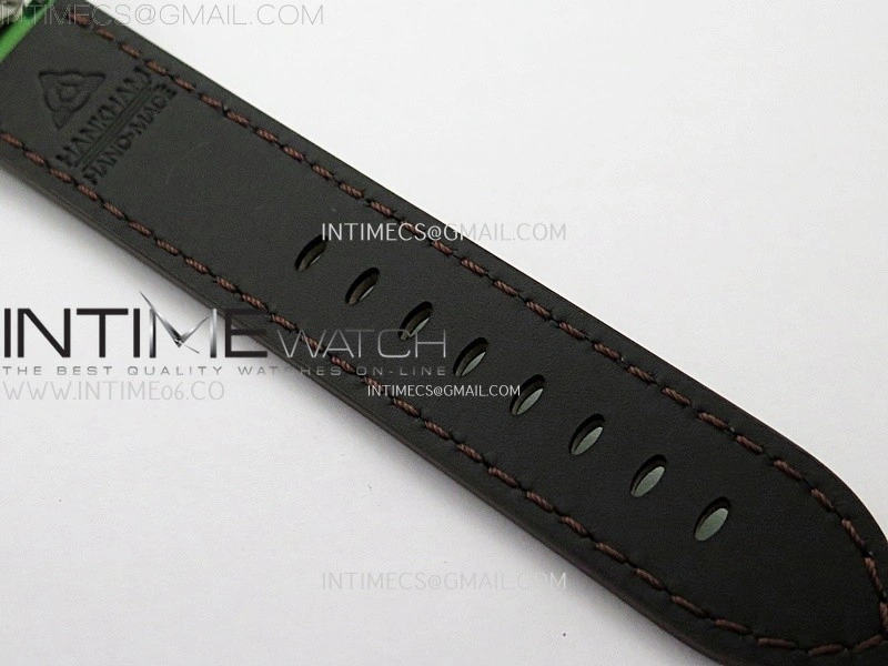 Hankham Indians Two Tone on Green Leather Strap MIYOTA 8215