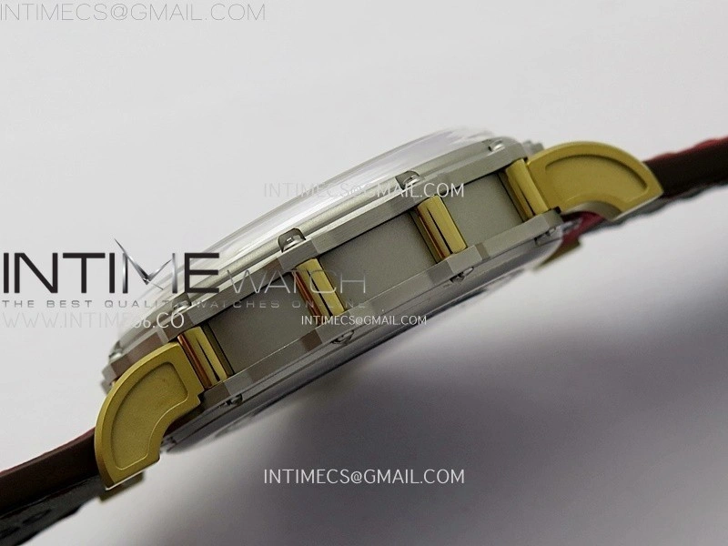 Hankham Indians Two Tone on Red Leather Strap MIYOTA 8215