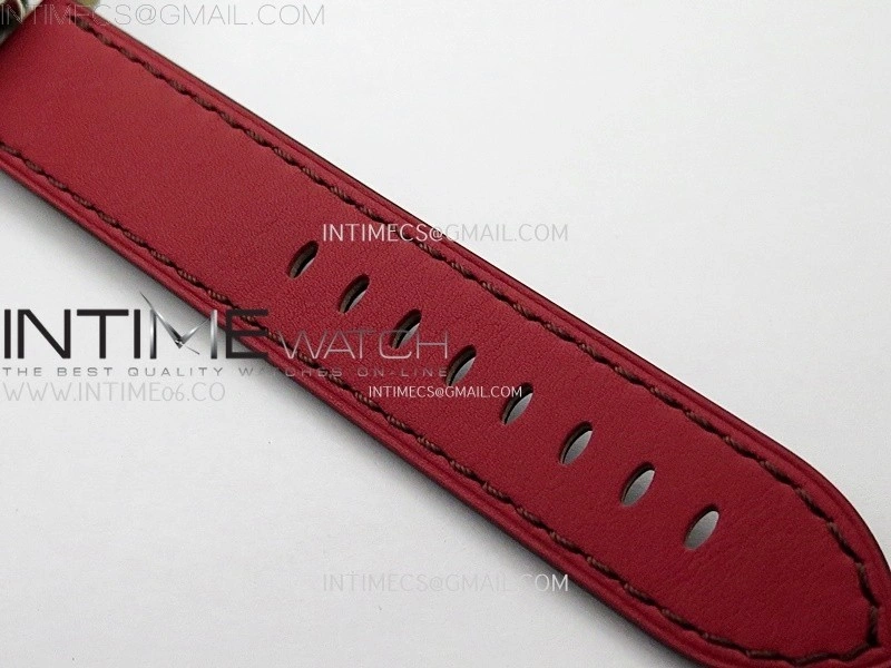 Hankham Indians Two Tone on Red Leather Strap MIYOTA 8215