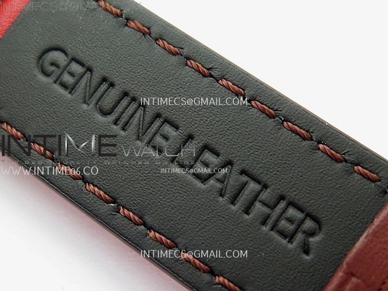 Hankham Indians Two Tone on Red Leather Strap MIYOTA 8215