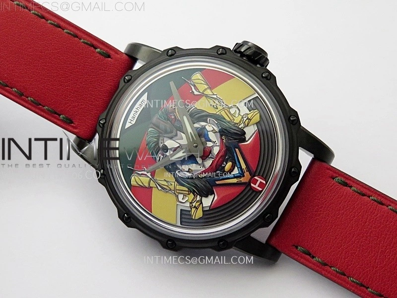 Hankham Joker PVD on Red Leather Strap MIYOTA 8215