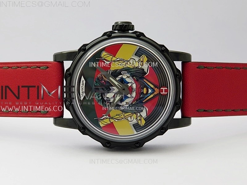 Hankham Joker PVD on Red Leather Strap MIYOTA 8215