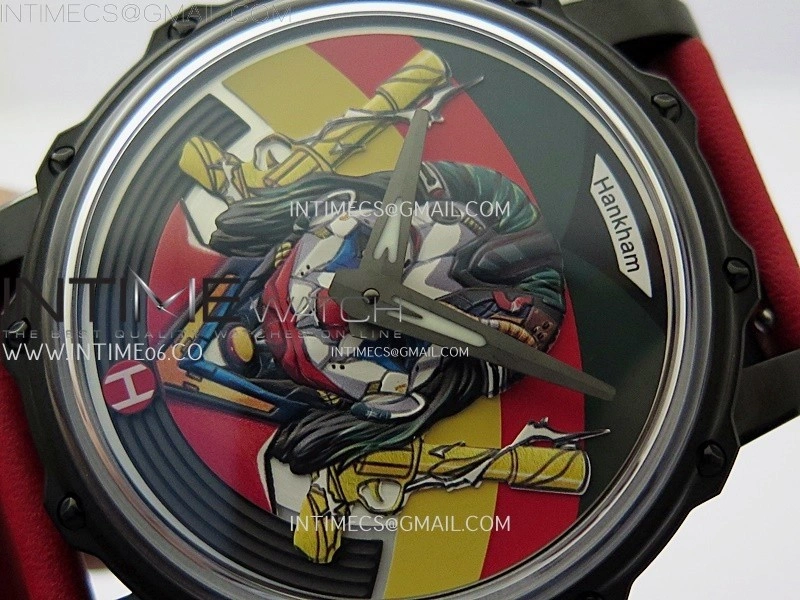 Hankham Joker PVD on Red Leather Strap MIYOTA 8215