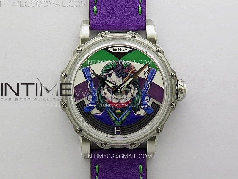 Hankham Joker SS on Purple Leather Strap MIYOTA 8215