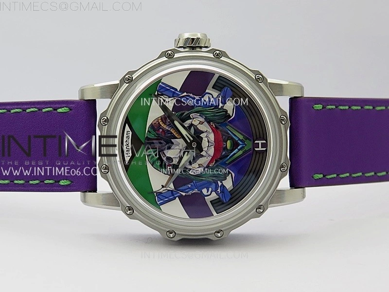 Hankham Joker SS on Purple Leather Strap MIYOTA 8215