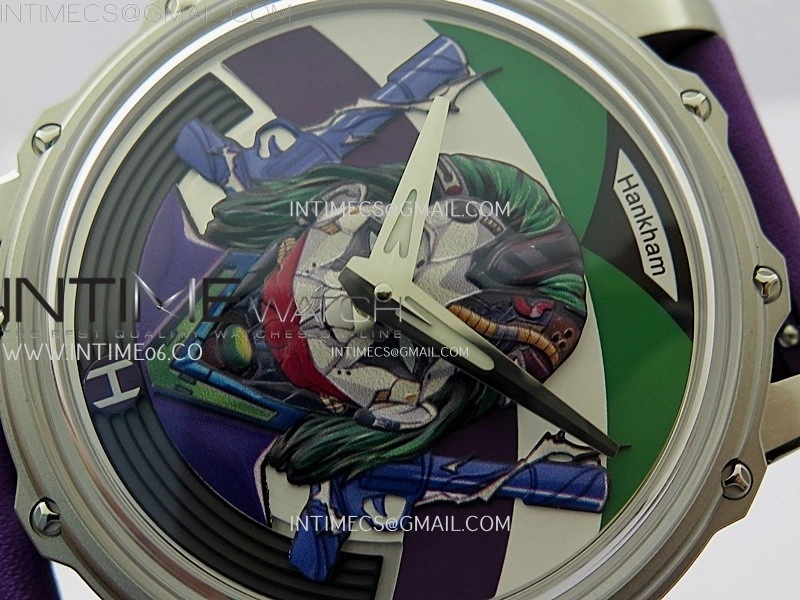 Hankham Joker SS on Purple Leather Strap MIYOTA 8215