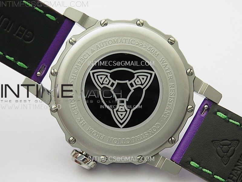 Hankham Joker SS on Purple Leather Strap MIYOTA 8215