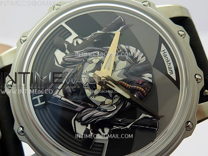 Hankham Joker Two Tone on Black Leather Strap MIYOTA 8215