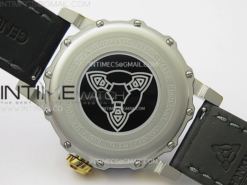 Hankham Joker Two Tone on Black Leather Strap MIYOTA 8215