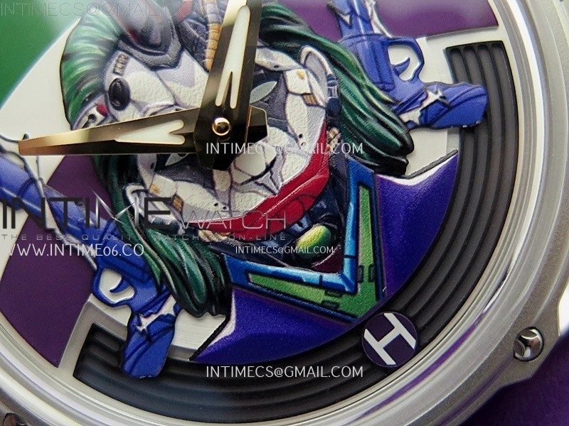 Hankham Joker Two Tone on Purple Leather Strap MIYOTA 8215