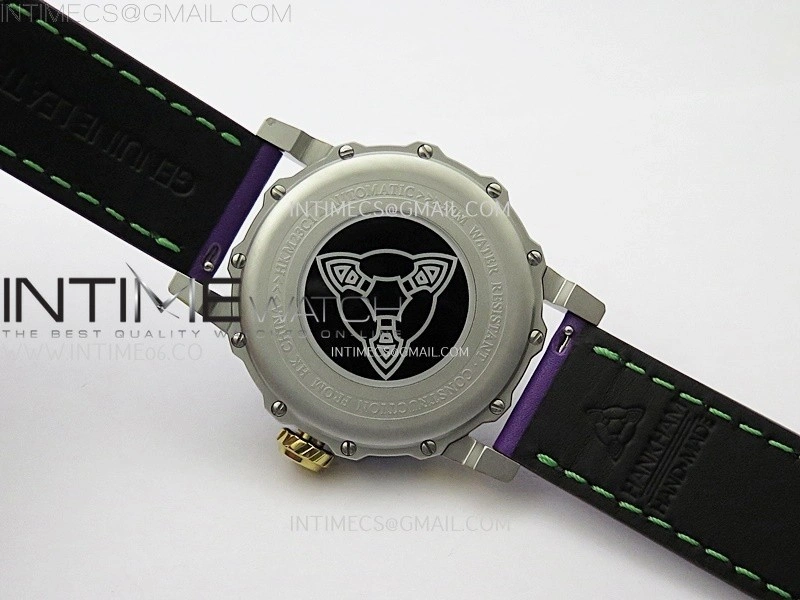 Hankham Joker Two Tone on Purple Leather Strap MIYOTA 8215