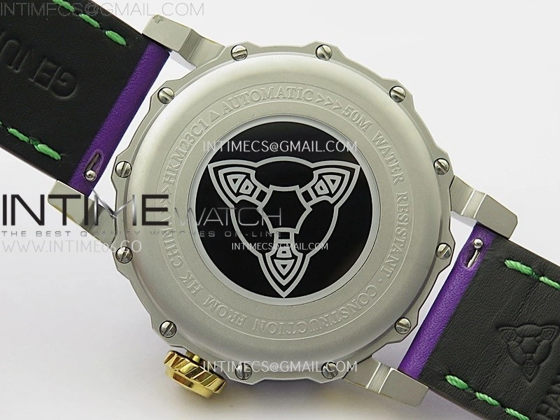 Hankham Joker Two Tone on Purple Leather Strap MIYOTA 8215