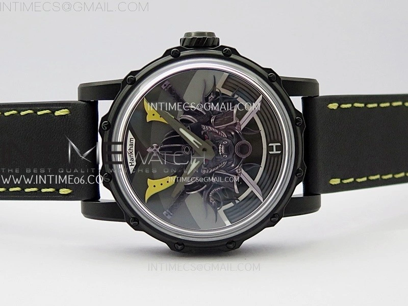Hankham Samurai PVD on Black Leather Strap MIYOTA 8215